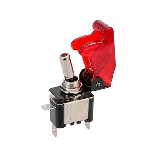 Красный тумблер с LED для авто и техники 12В 20А Киев