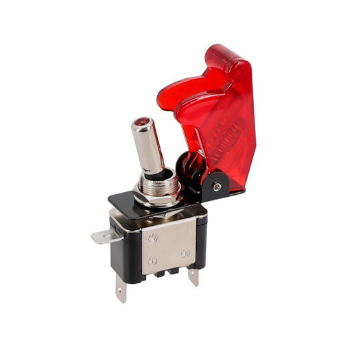 Червоний тумблер 12В з LED підсвіткою для авто та техніки Київ - фото 3