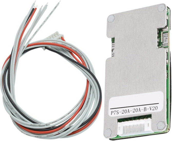 Jadeshay 24V 20A 7S BMS плата захисту акумулятора, балансувальний модуль Li-ion 18650 для електротранспорту Київ - фото 1