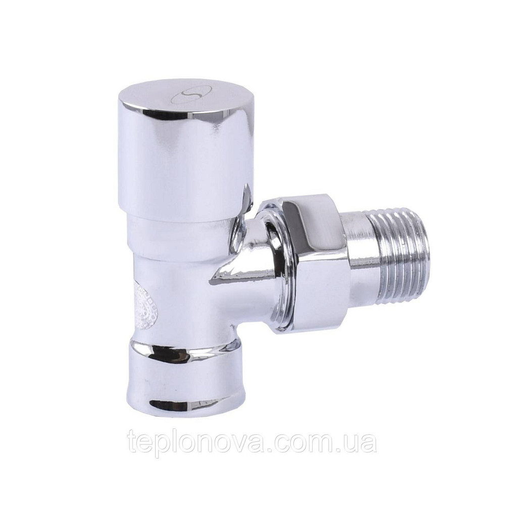 Кран вентильный угловой с американкой SOLOMON 1/2″ CHROM 1844 п/ключ Черновцы - изображение 4