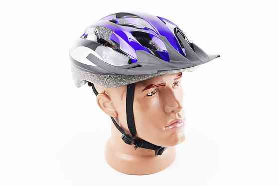 Шолом велосипедний M (54-57 см) знімний козирок, 12 вент. отворів, синій MJ-004 Київ