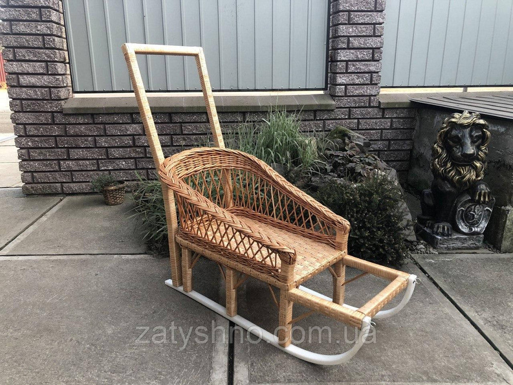 Санки детские плетеные с ручкой Киев - изображение 5