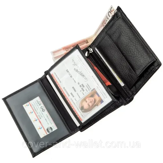 Мужской кожаный кошелек без застежки вертикального типа ST Leather 380 Киев