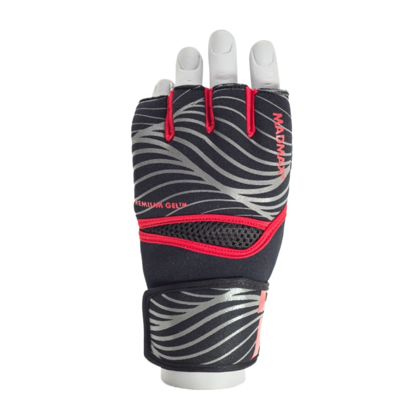 Рукавички (фітбоксу або легких ударів по боксерській груші) MadMax MFG-906 MAXGEL Fighting Gloves Black/Red Киев - изображение 2