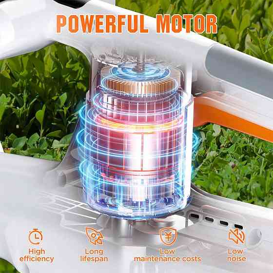 Акумуляторний кущоріз Litheli, живлення від павербанку (УМБ Litheli Power Bank 10000 mAh, 45 W, 2А в комплекті) Київ