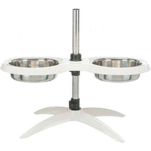 Миски Trixie для собак на регульованій підставці білі меламін/метал 2х2,4 л 25 см Київ