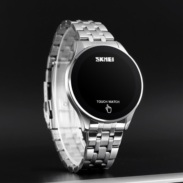 Чоловічий наручний світлодіодний годинник Skmei 1579 light (Сріблястий) Вінниця - фото 7
