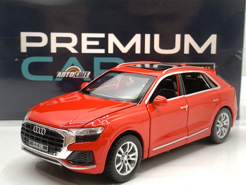 Машина Автосвіт Audi Q8 інерційна масштаб 1:32 відчиняються двері капот багажник 15 см Червона (AP-1732) Чернигов - изображение 1