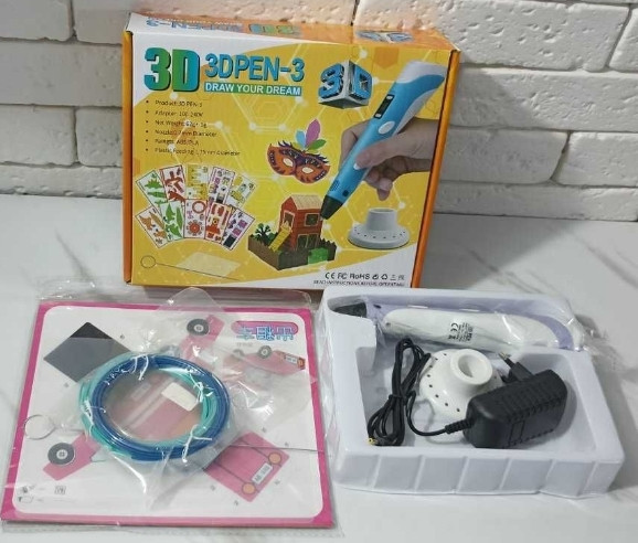Игрушка 3д Ручка для створення об'ємних моделей 3d pen-3 Моделирования. Харків - фото 5