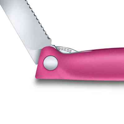 Кухонный нож Victorinox SwissClassic Foldable Paring 11 см Serrated Pink (6.7836.F5B) Винница