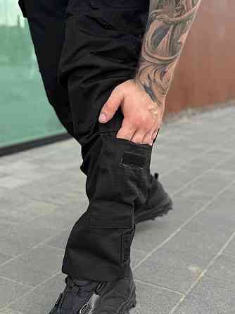 Чорні літні тактичні штани ріп-стоп, чоловічі військові штани ЗСУ для штурму, служби та повсякденного носіння Львів