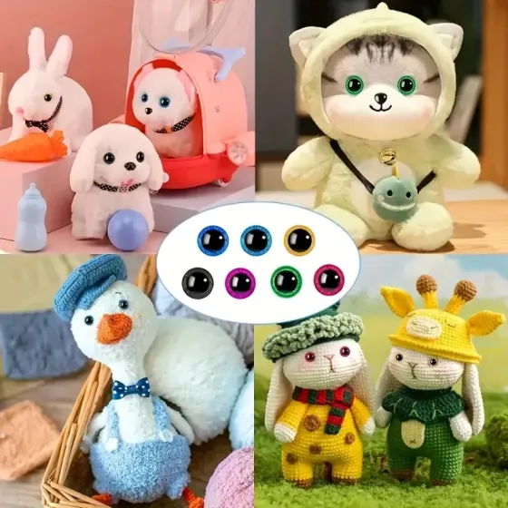 Цветные пластиковые глазки для игрушек, 30 шт. Киев