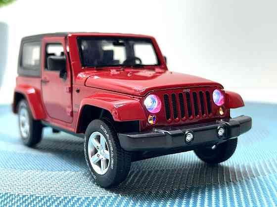 Машина металева Автопром Jeep Wrangler світло звук відчиняються двері капот 1:32 Червона (68331) Чернігів