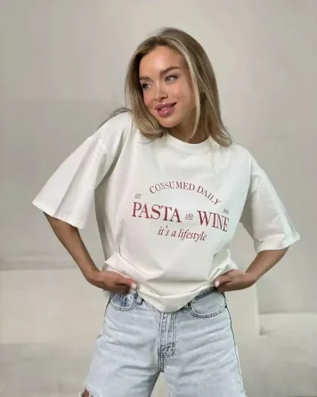 Футболка женская с принтом  46 Белая 2664083313 Днепр