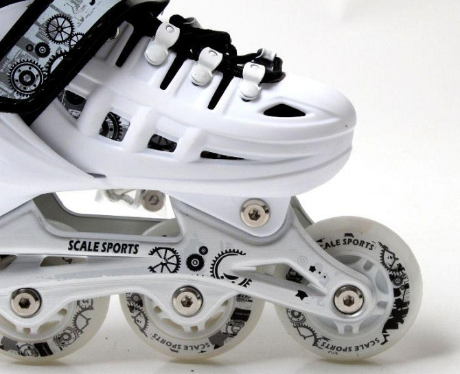 Комплект дитячих роликів + захист + шолом + сумка, Білого кольору Scale Sports. Розмір 34-38 Одеса - фото 4