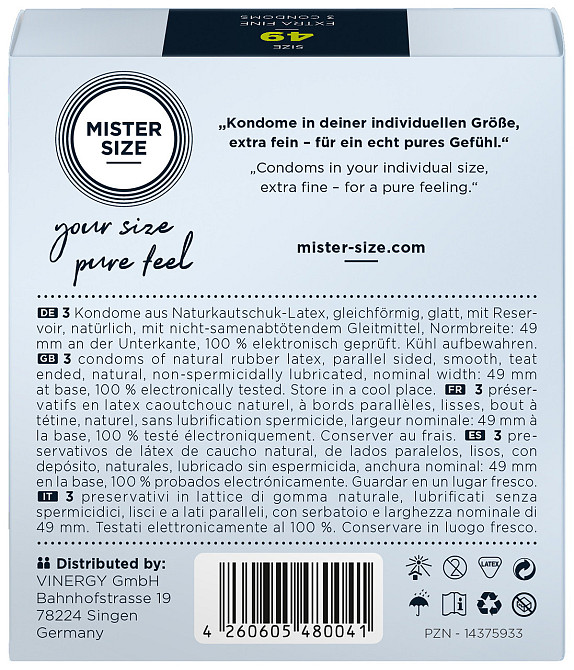 Презервативы Mister Size 49 mm (3шт) Sex Aura Киев - изображение 2