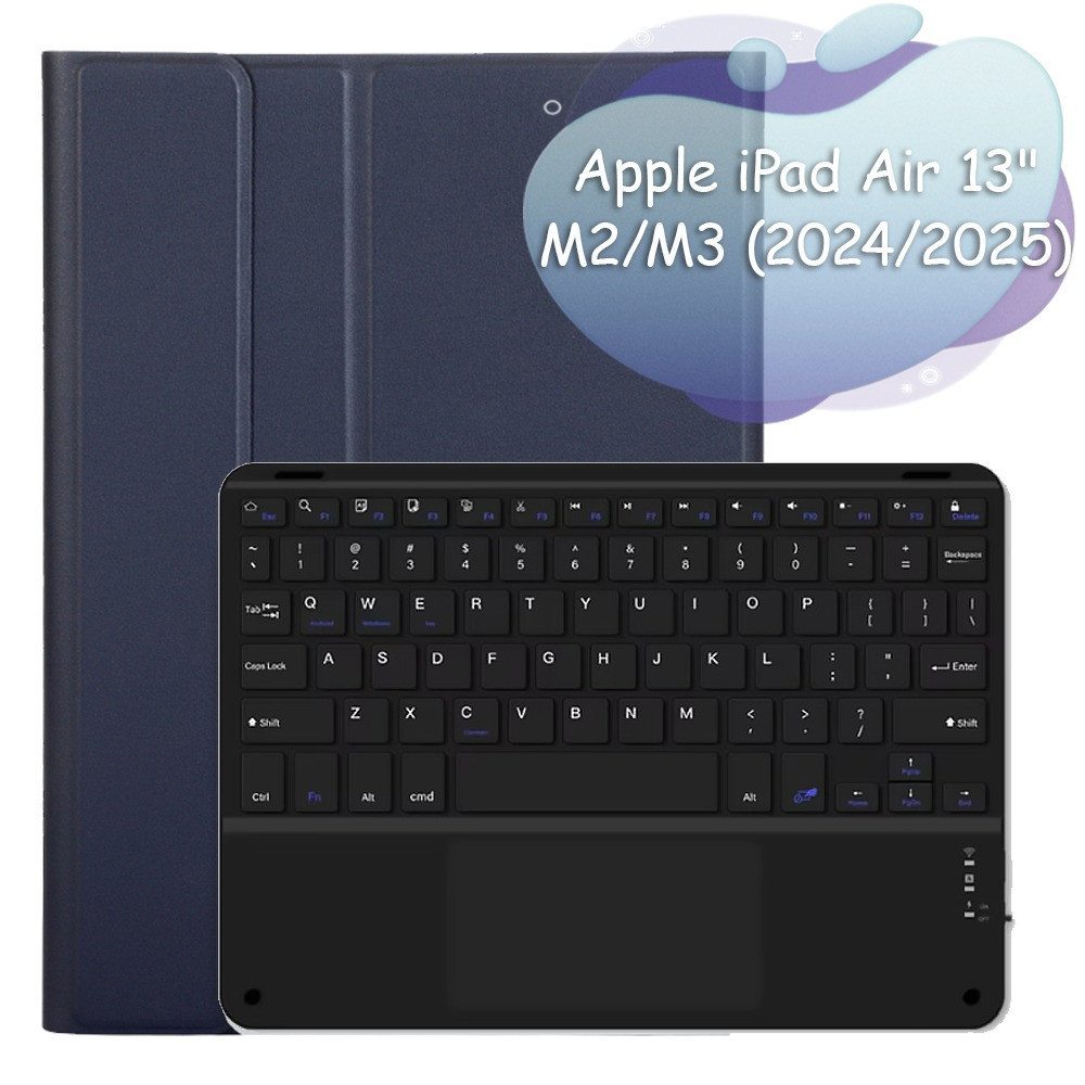 Чохол з бездротовою клавіатурою (TouchPad) BeCover для Apple iPad Air 13 (2024/2025) Deep Blue (712602) Харьков - изображение 3