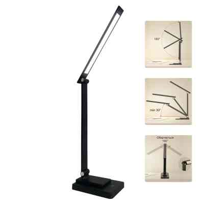 Настільна лампа Євросвітло LED акумуляторна Ridy-10-2-PWR 10 Вт чорна Вінниця