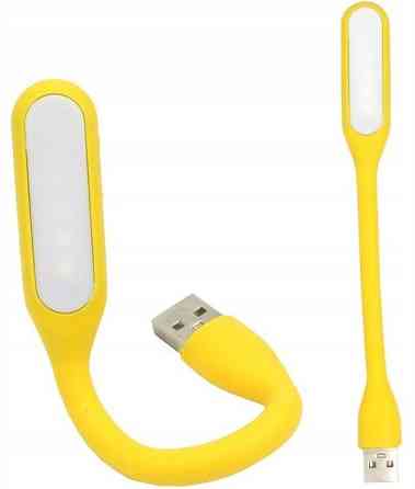 Світлодіодна USB Лампа гнутка 17 см Led Light для ноутбуків та повербанків Yellow Нововолинськ