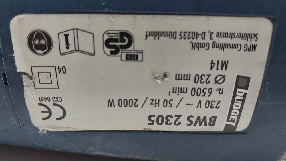 Кутова шліфувальна машинка BUDGET BWS-2305 (Б клас) Луцк - изображение 4