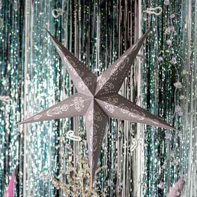 Елочная игрушка Novogod`ko Звезда бумажная 3D, матовое серебро, 60 см, LED (974216) Винница