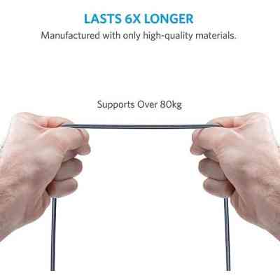 Дата кабель USB 2.0 AM to Lightning 1.8m Powerline Select+ Black Anker (A8013H11) Винница