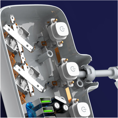 Мережевий фільтр живлення ColorWay CW-CHE24PDW 2 розетки/4USB (CW-CHE24PDW) Вінниця - фото 7