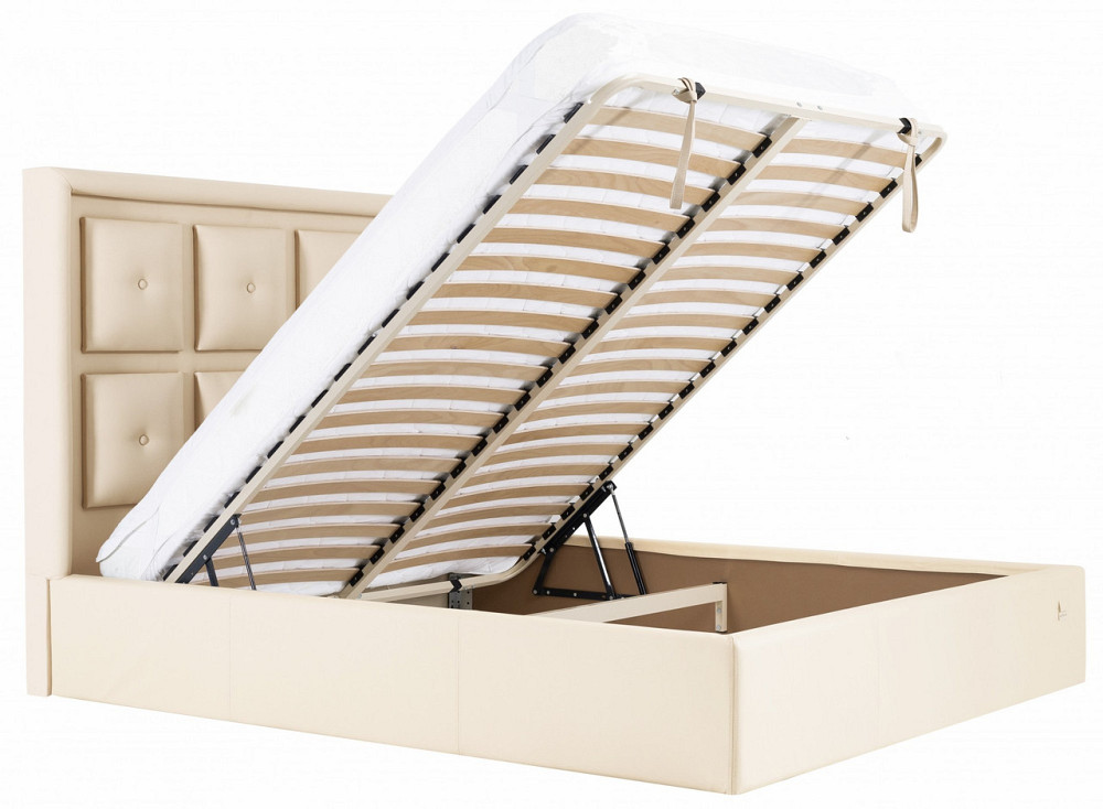 Кровать Windsor Comfort 140 х 190 см Fly 2207 С подъемным механизмом и нишей для белья Бежевый Днепр - изображение 16