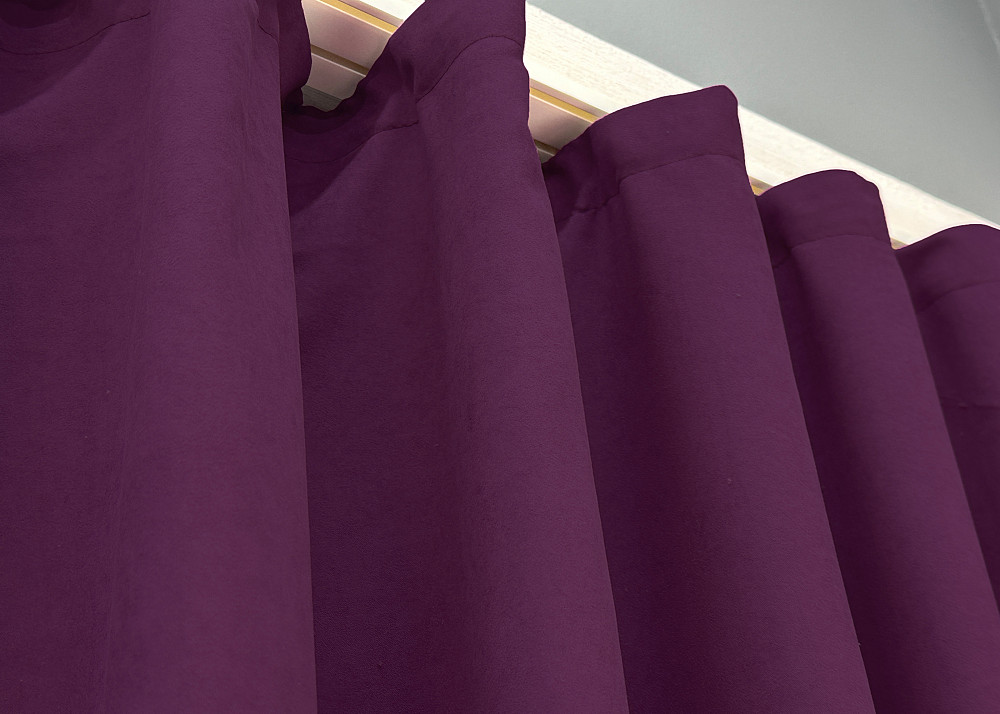 Комплект коротких штор VR-Textil Нубук однотонний № 1513ш Фуксія 140х170 см 2 шт (35-0395) Київ - фото 8