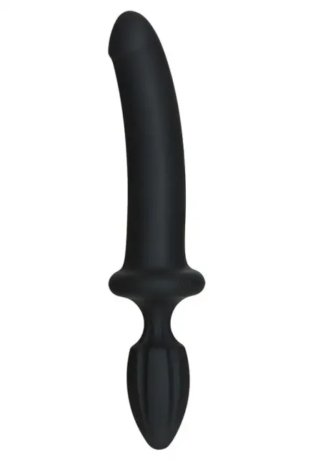 Анальный плаг с дилдо Doc Johnson Kink - Dual Density SECONDSKYN Fuck Plug - Black Львов - изображение 1