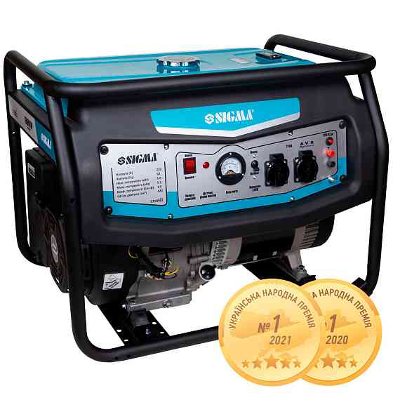 Генератор бензиновий 230 В 5.0/5.5 кВт 4-тактний ручний запуск SIGMA (5710461) Київ
