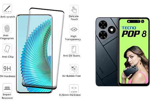 Захисне скло HyperGlass Pro для Tecno POP 8 – максимальна чутливість та захист Київ