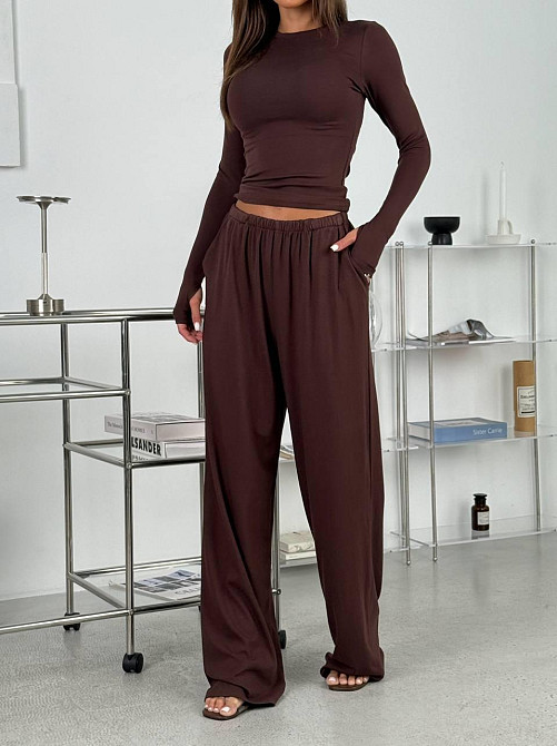 Жіночий базовий костюм двійка з віскози Одеса - фото 1