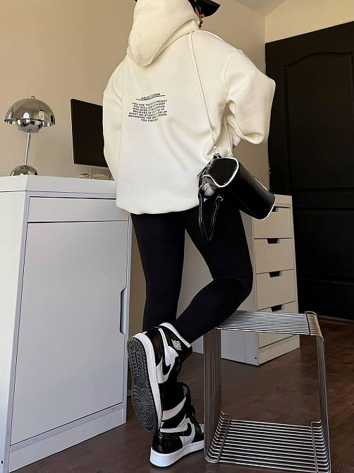 Парні стильні худі унісекс із турецької тринитки пеньє Молочний Одеса - фото 1