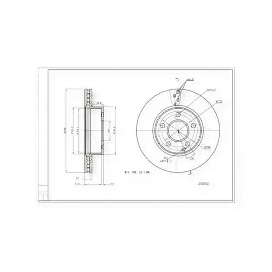 Диск Mercedes-Benz C-Class W204 (2007-) передній (288x25) гальмівний Мукачево