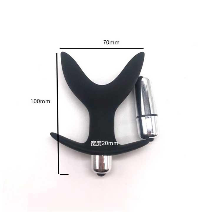 Анальна пробка розширювач із вібрацією Black Velvets L Вінниця - фото 2