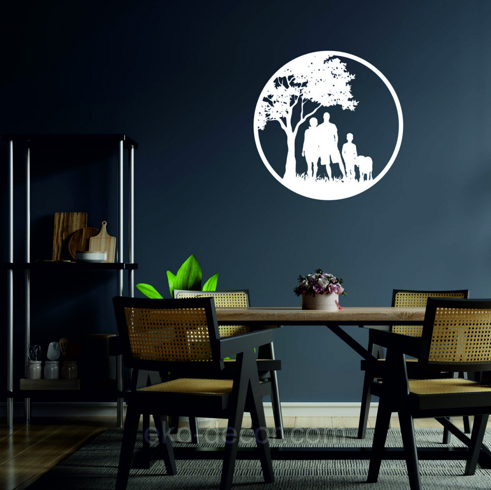 Декоративне настінне Панно «Сім'я», Декор на стіну 50*50 см, Білий Київ - фото 4