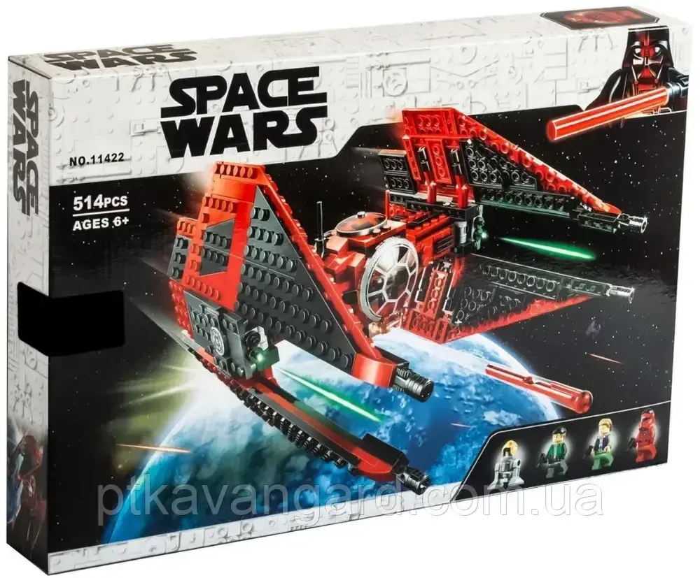 Конструктор Star Wars космічний корабель винищувач СІД майора Вонрега 514 деталей 11422A Хмельницький - фото 1