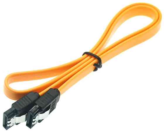 Кабель SATA 3.0 7pin, F/F, 0.5 м, із защіпками, жовтий Винница