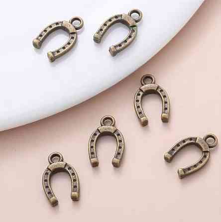 Набор металлических подвесок-подков в цвете античной бронзы — 10 шт Киев