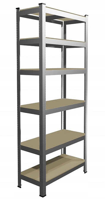 Стеллаж металлический 180x90x40 6 полок (серый) Киев - изображение 2