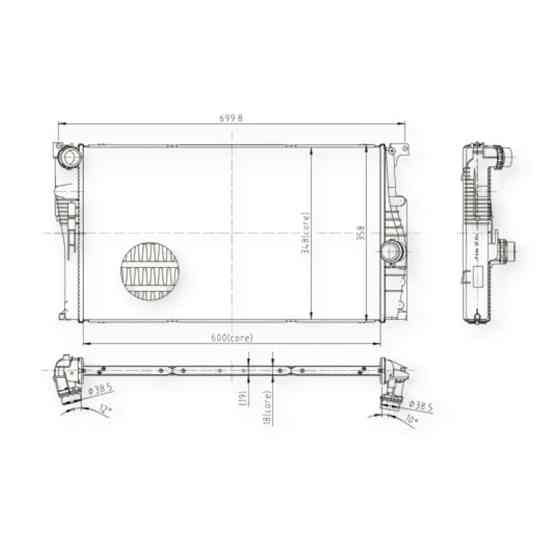 Радіатор двигуна BMW 3 (F30), 1 (F20) (N47, B47, N13) 12- охолодження Мукачево