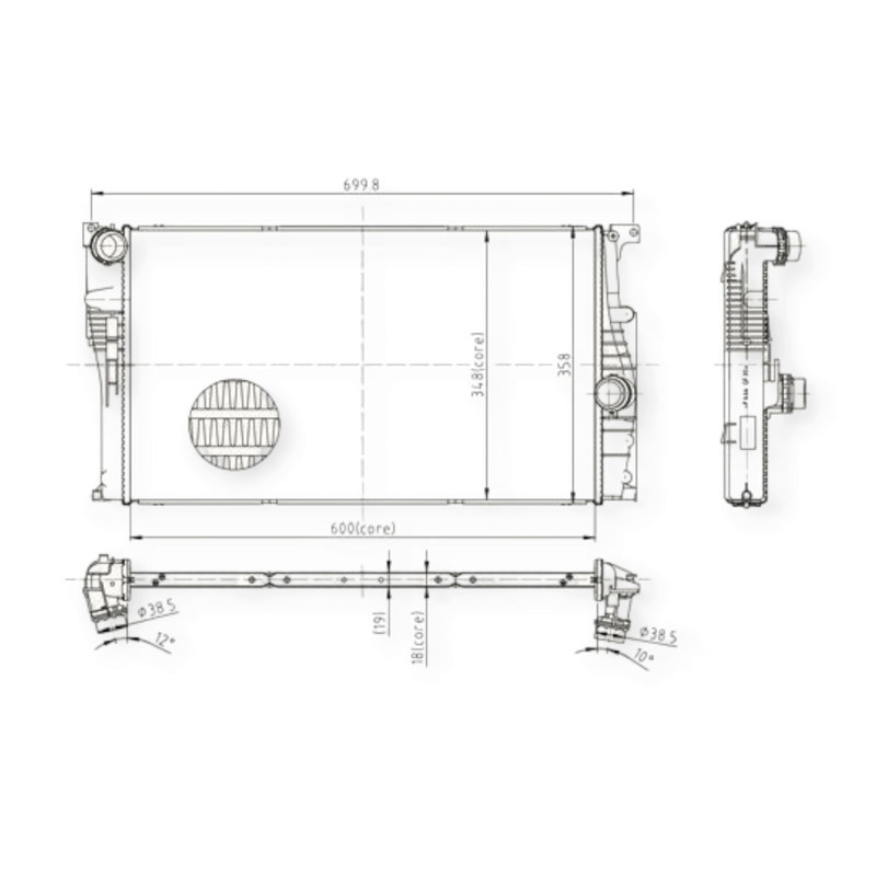 Радіатор двигуна BMW 3 (F30), 1 (F20) (N47, B47, N13) 12- охолодження Мукачево - фото 1