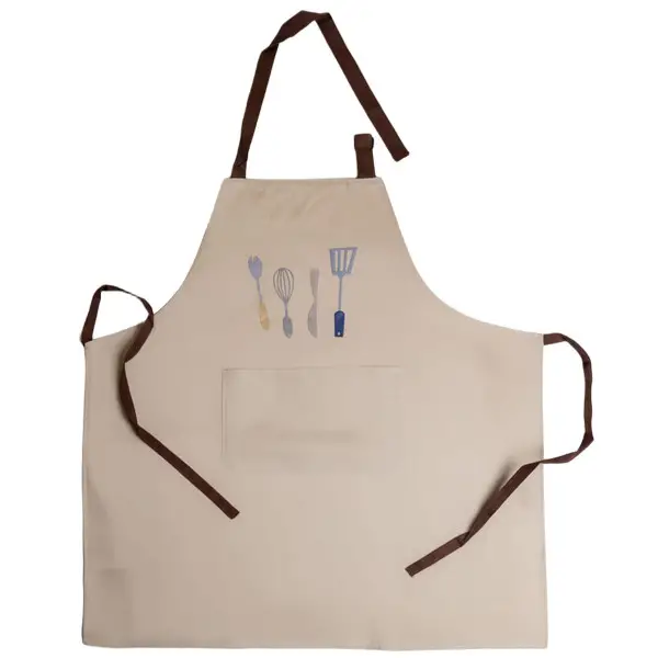 Фартух кухонний з поліестеру 68*75 см водонепроникний бежевий 529-1BE Коломия - фото 1