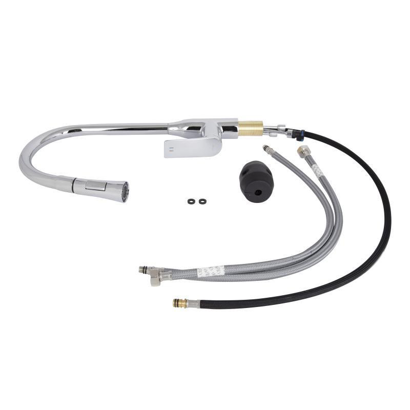 Смеситель для кухни Qtap Vlasta New с выдвижным изливом, латунь QTVLA344CRM45646 Chrome Харьков - изображение 8