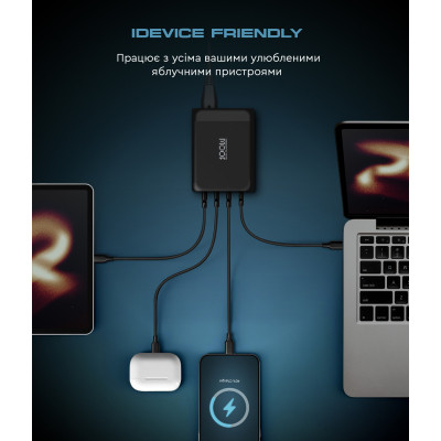 Зарядное устройство Armorstandart ARP-131 Resolute Power USB-C 100W GaN Black (ARM70024) Винница - изображение 5