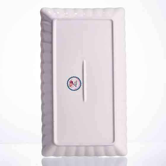 Сервірувальне новорічне блюдо для закусок з порцеляни Santa 30,5×17,5×2,5 (см) HP-SDHK-22 Київ