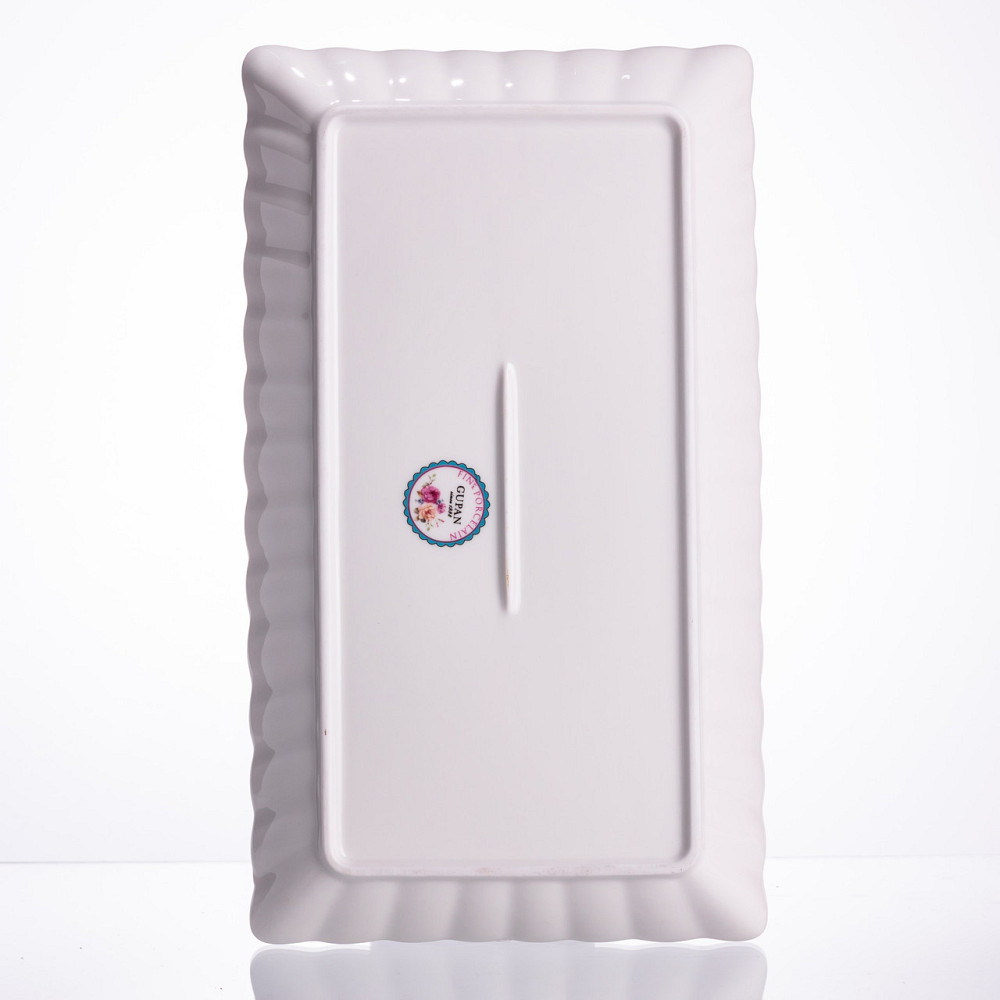 Сервірувальне новорічне блюдо для закусок з порцеляни Santa 30,5×17,5×2,5 (см) HP-SDHK-22 Київ - фото 5