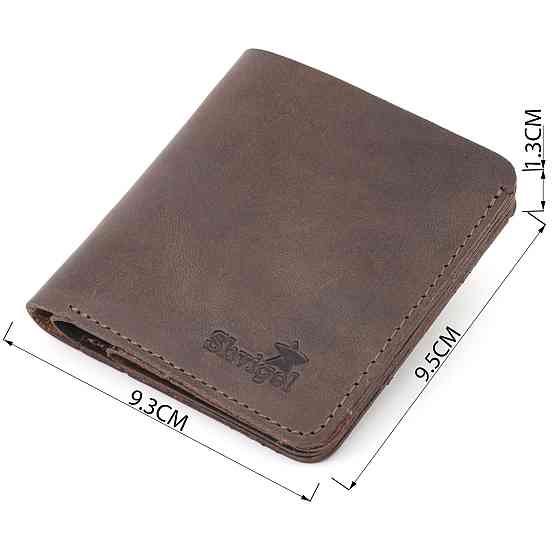 Винтажное кожаное портмоне Shvigel 16601 Коричневый Киев