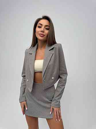 Женский стильный повседневный костюм двойка кашемир трикотаж Оливка, 46/48 Одесса